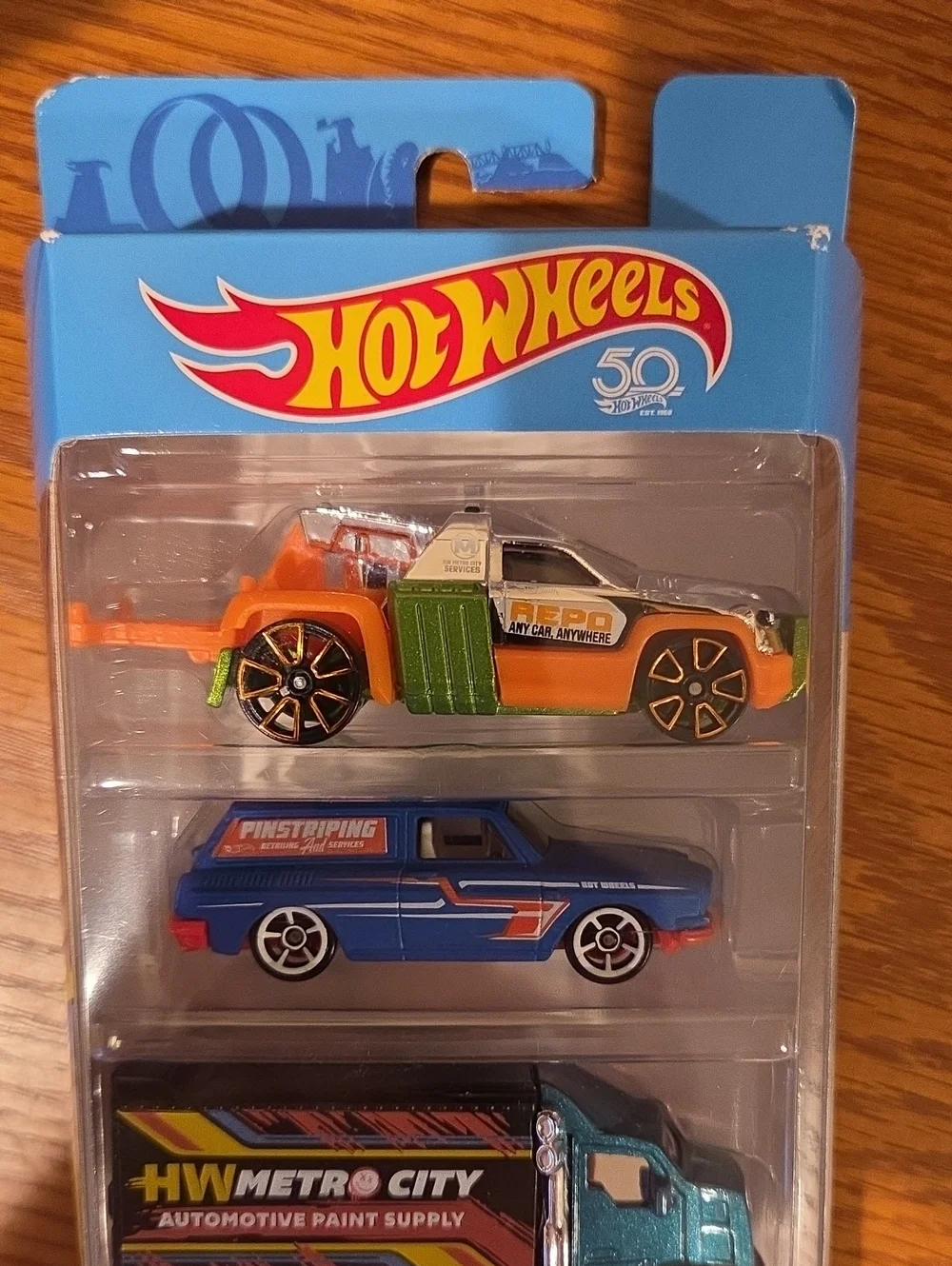 NWT-2017 Hot Wheels HW Metro Pack and 2021 Toyota Off-Road Truck (6) Multi-Color